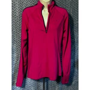 The Nike Running Dri-Fit Womens Full Zip Jacket Size S Hot Pink/Burgundy Active